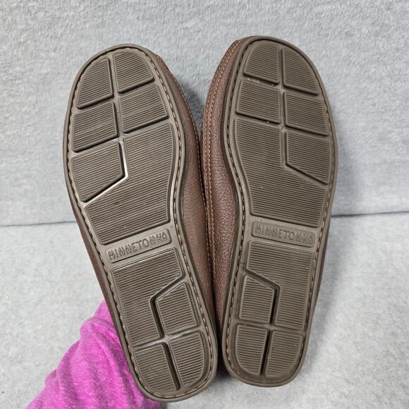 Minnetonka Twin-Gore Moosehide Classic Slip On Loafer Moccasins Size 10 - Picture 5 of 8
